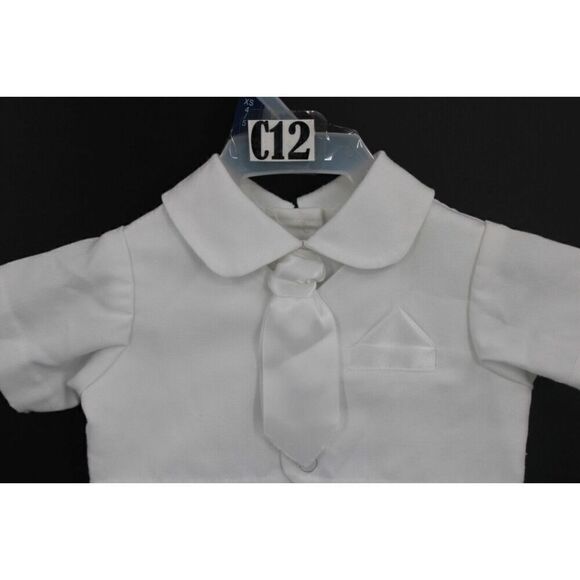 Little Things Mean Alot One Piece White Tux Size 3m - Picture 2 of 8